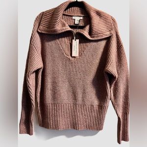 Cupcake and Cashmere Women’s Pink knit zip neck pullover Sweater